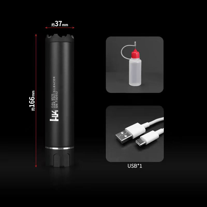 New Smoke Wolf Silencer For Both Gel blaster&Airsoft With 14mm CCW