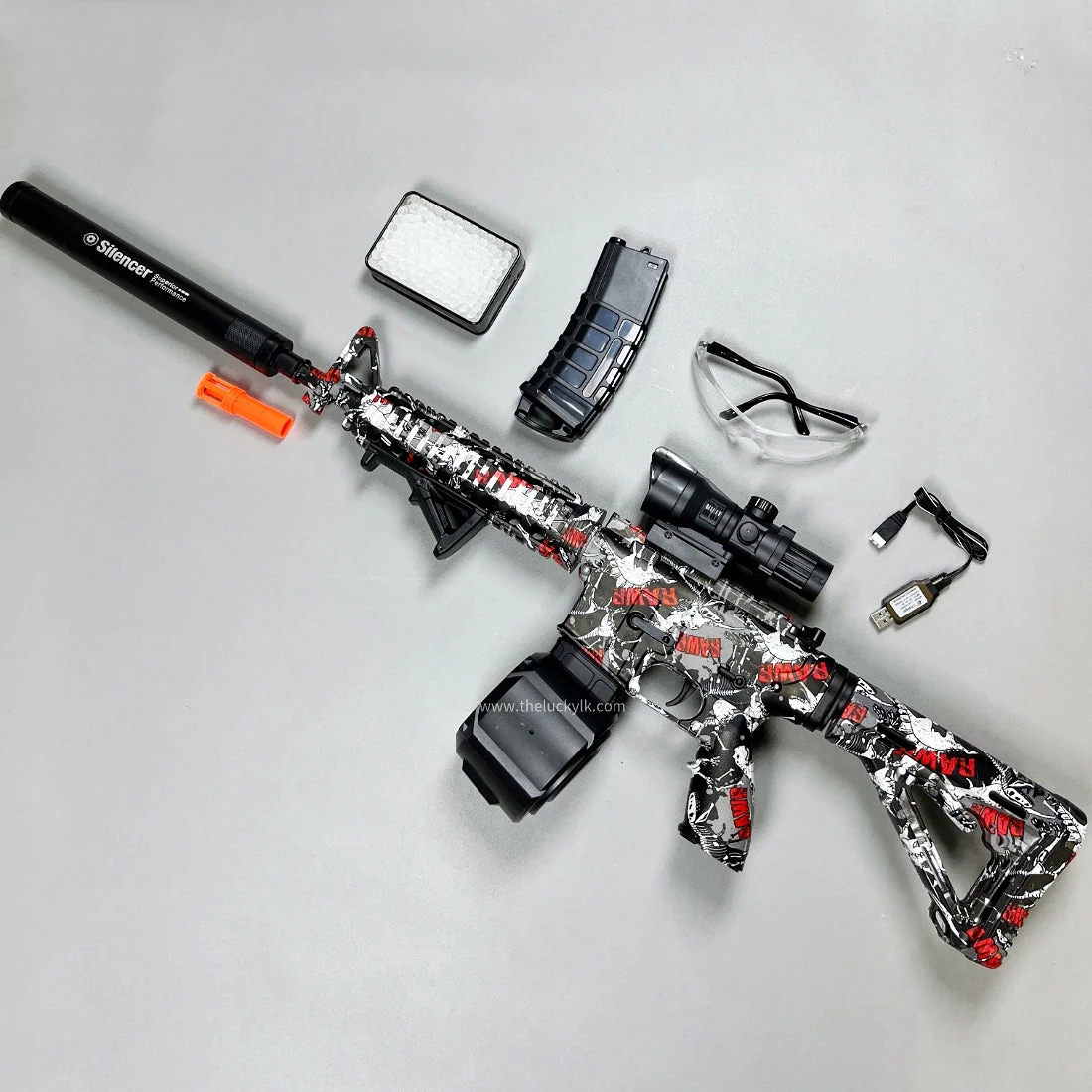 Exquisite Graffiti M416 Gel Blasters 25M Shoot Range With 2 Mags